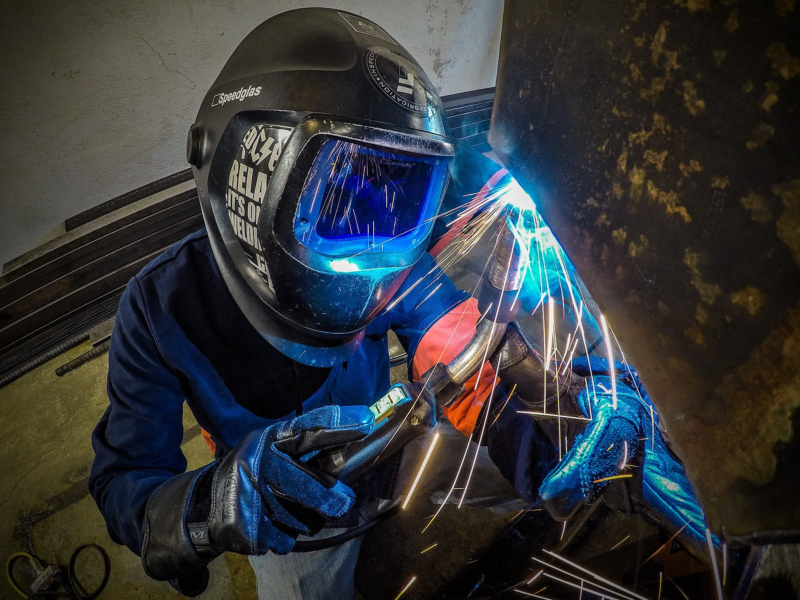 Baker's Gas Overhead MIG weld