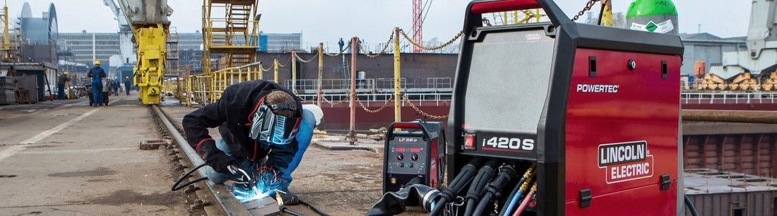 Baker's Gas Lincoln Welder Powertec on jobsite 