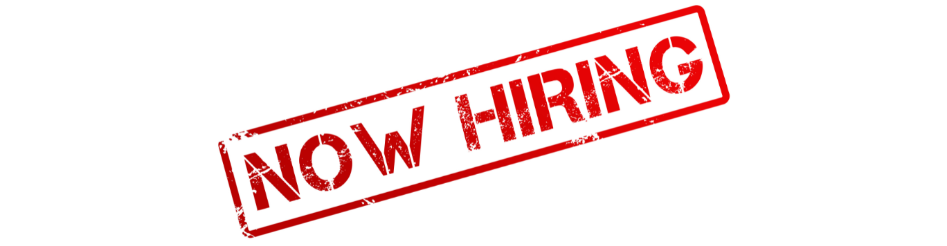 Baker's Gas Now hiring sign in red