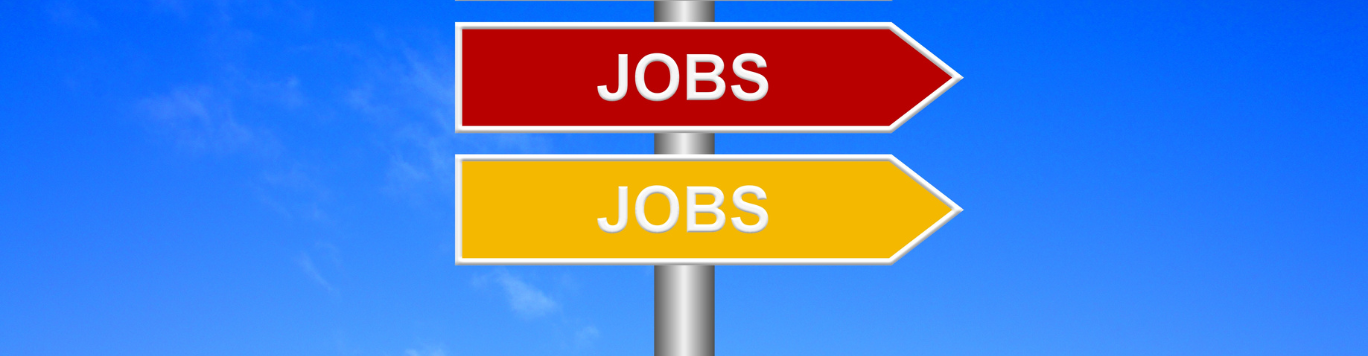 Baker's Gas Direction signs that say "Jobs"
