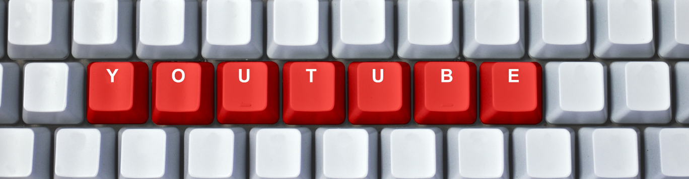 Baker's Gas Youtube on a keyboard in red keys