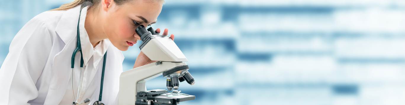 Baker's Gas Looking into a microscope