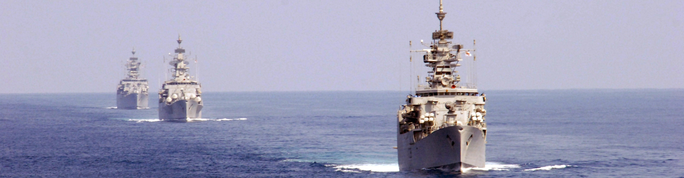 Baker's Gas Navy ships sailing the ocean