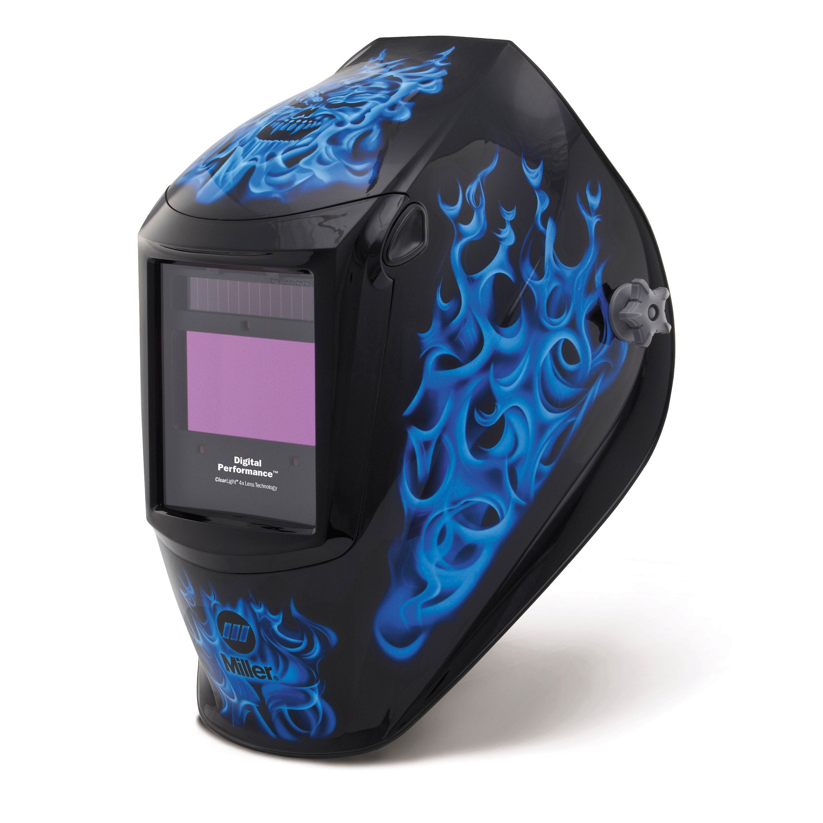 Miller Digital Performance Welding Helmet w/ Clear Light 4x, Blue Rage - 296753