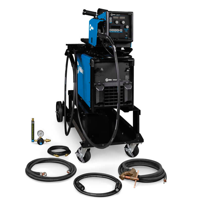 Deltaweld® 500 230/460V MIGRunner with Intellx™Pro Feeder - 951000149 welding machine with cables and regulator on wheels