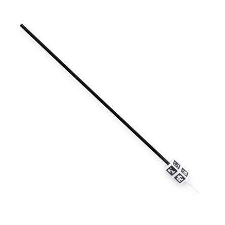 Single black welding electrode with labeled tip on white background, Miller AugmentedArc SMAW Electrode, TIG Filler Rod - 277267