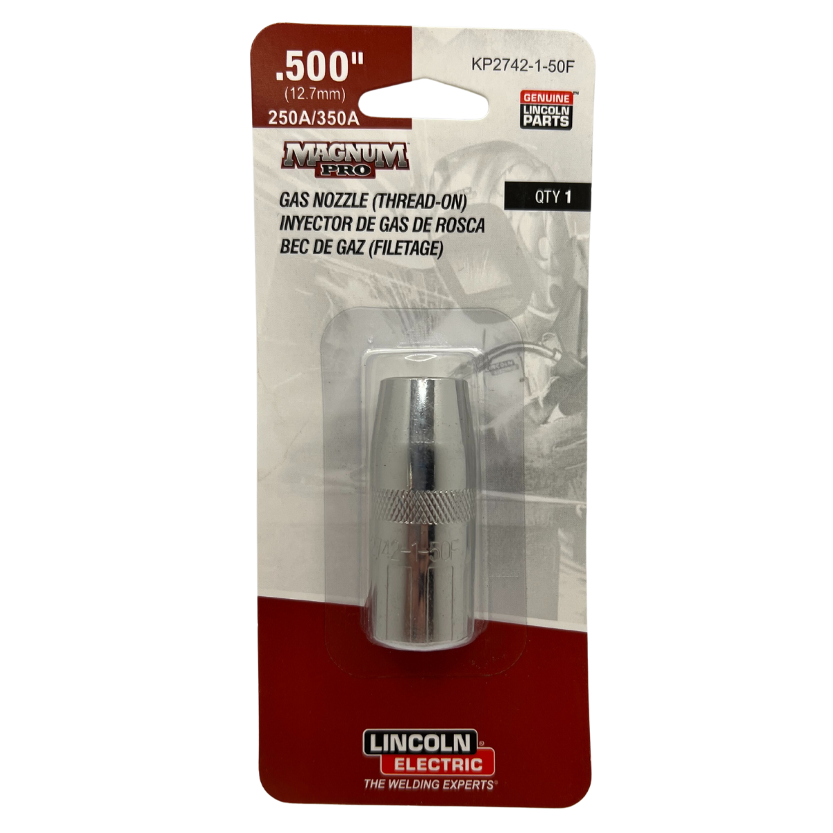 Baker's Gas Lincoln Thread-On Flush Nozzle 350A w/ 1/2" ID - KP2742-1-50F