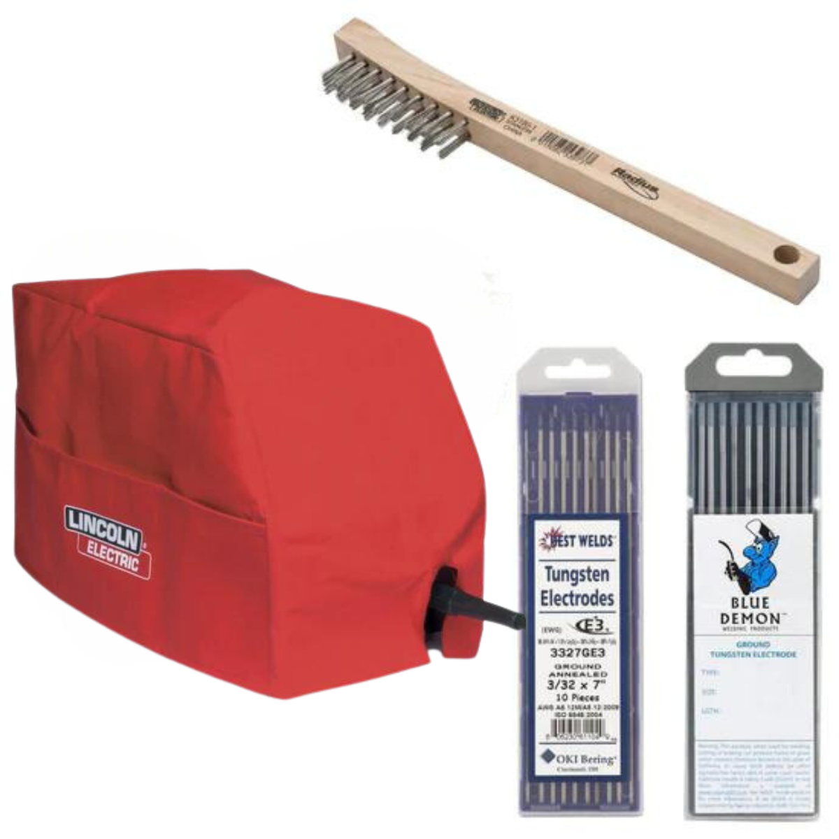 Baker's Gas TIG 205 Bundle tungsten, brush  and cover