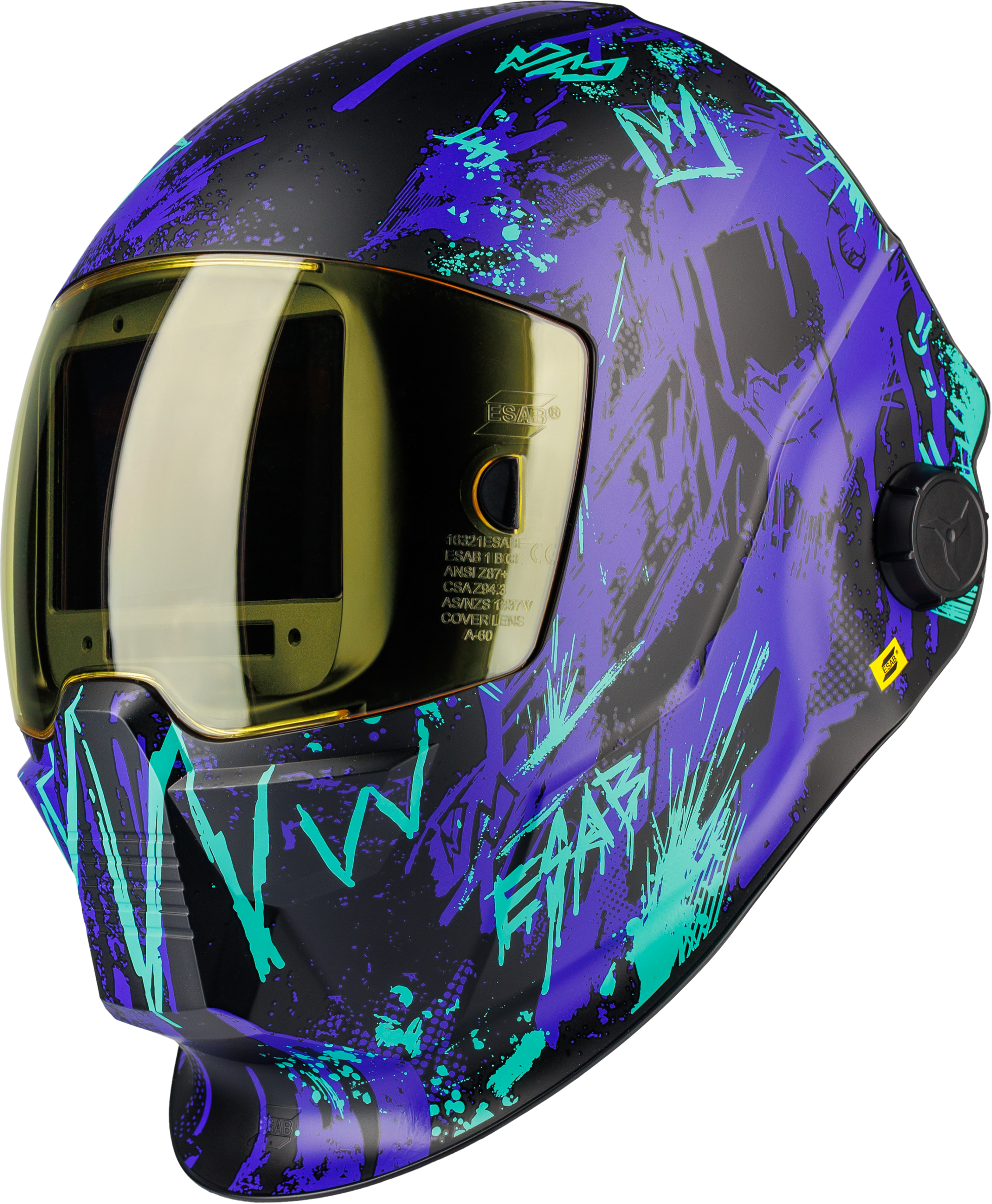 Purple welding helmet ESAB Havoc A60 Welding Helmet 