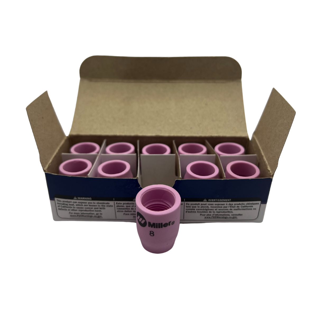 Weldcraft Alumina Cup, #8 (1/2"), 10/pk - 53N61S