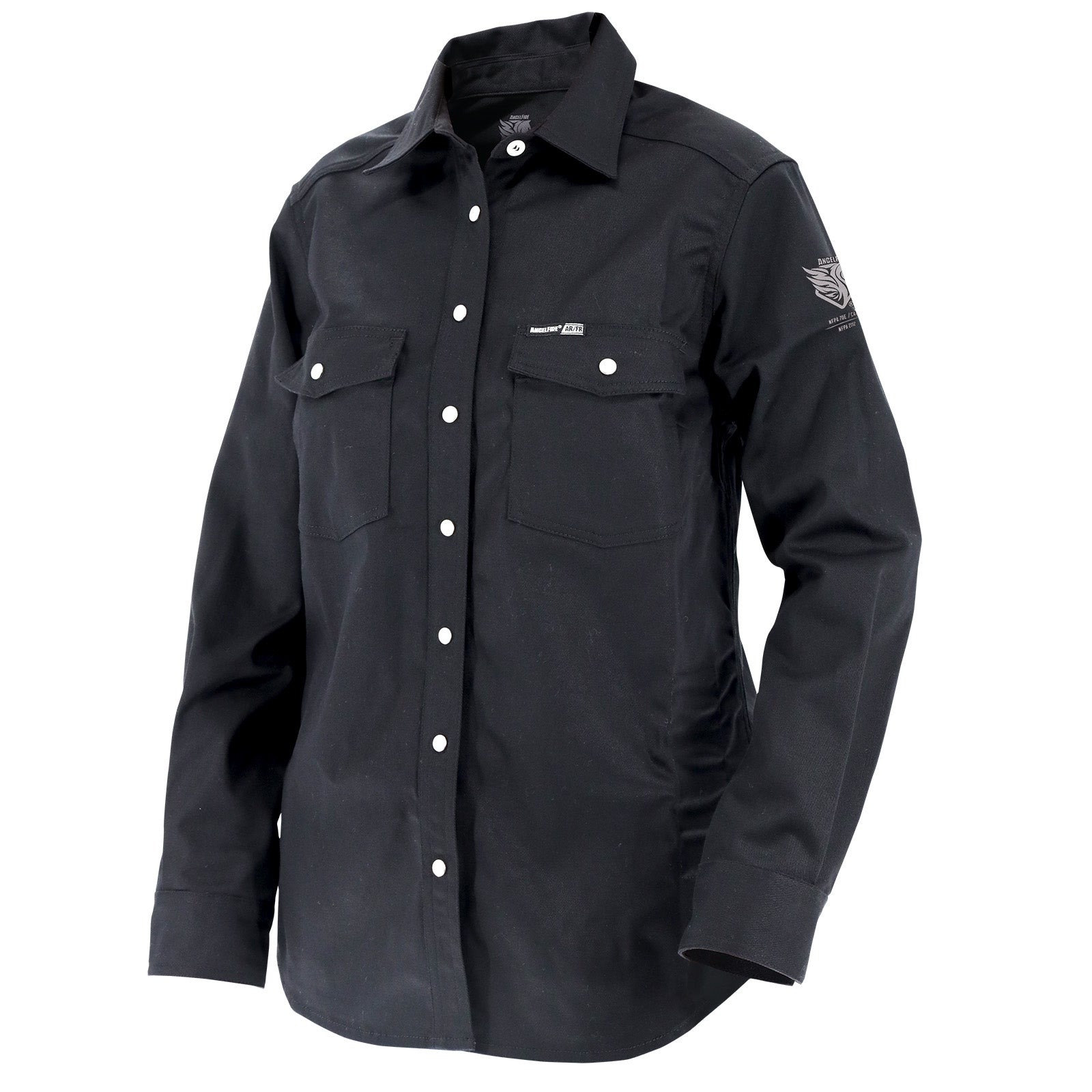 Black Stallion AngelFire Women's 7 oz. AR/FR Cotton Work Shirt -WF3515-BK