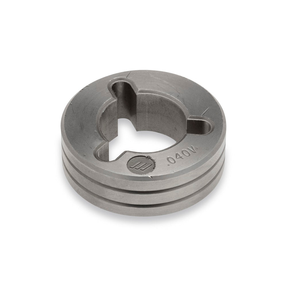 Miller U-Groove Drive Roll, 1/16 - 053706 metal circular part with grooves and precision cutouts for welding equipment