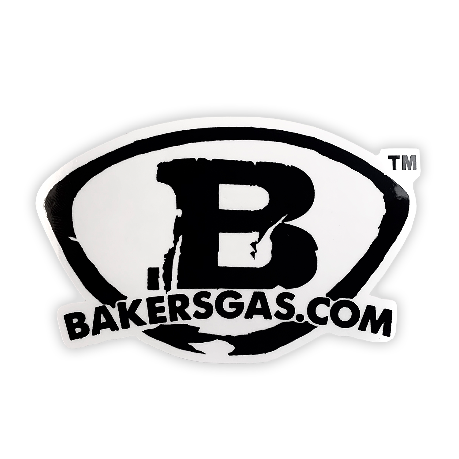 Baker's Gas Baker's Gas Clear Logo Sticker