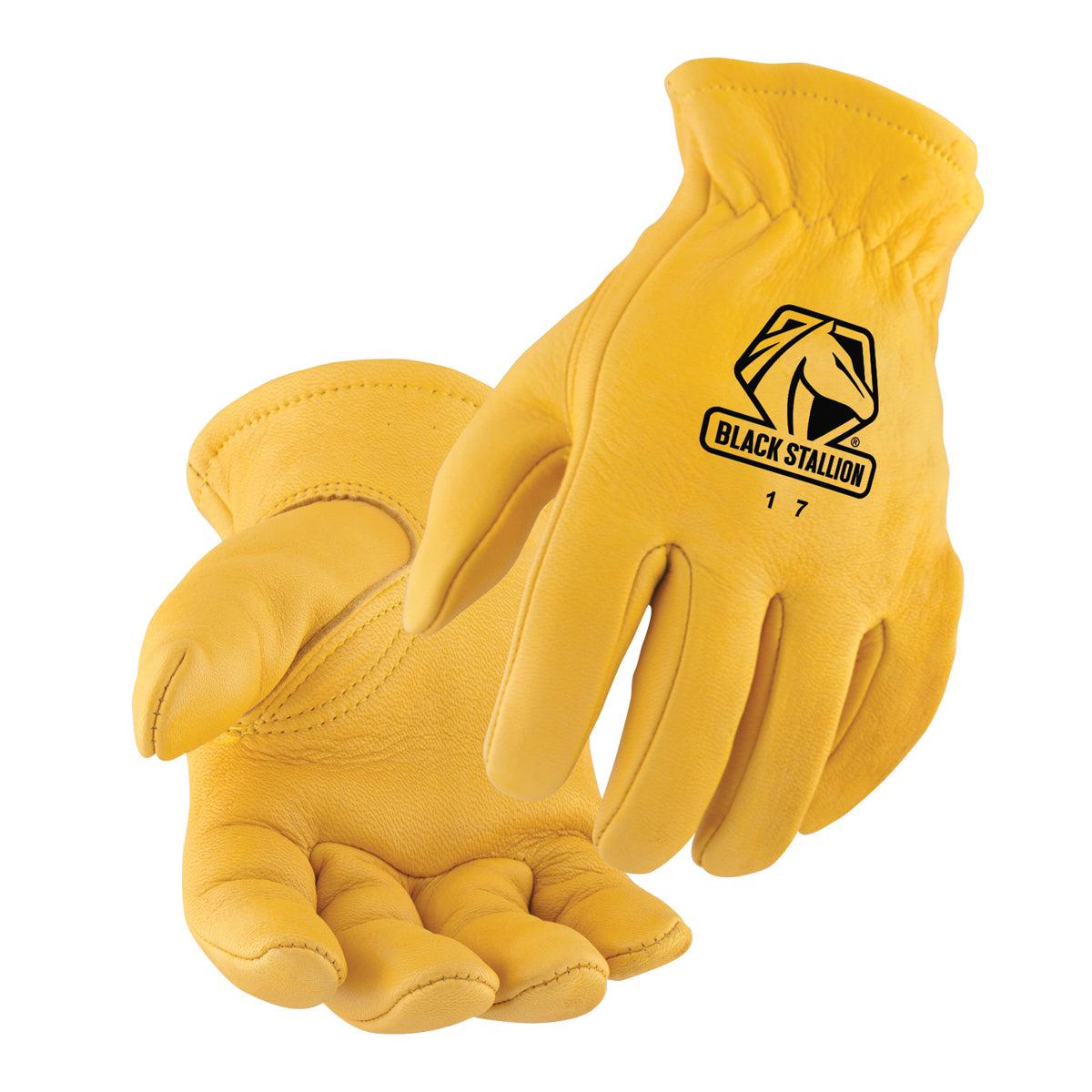 Baker's Gas Black Stallion Premium Elkskin Drivers Glove - 17