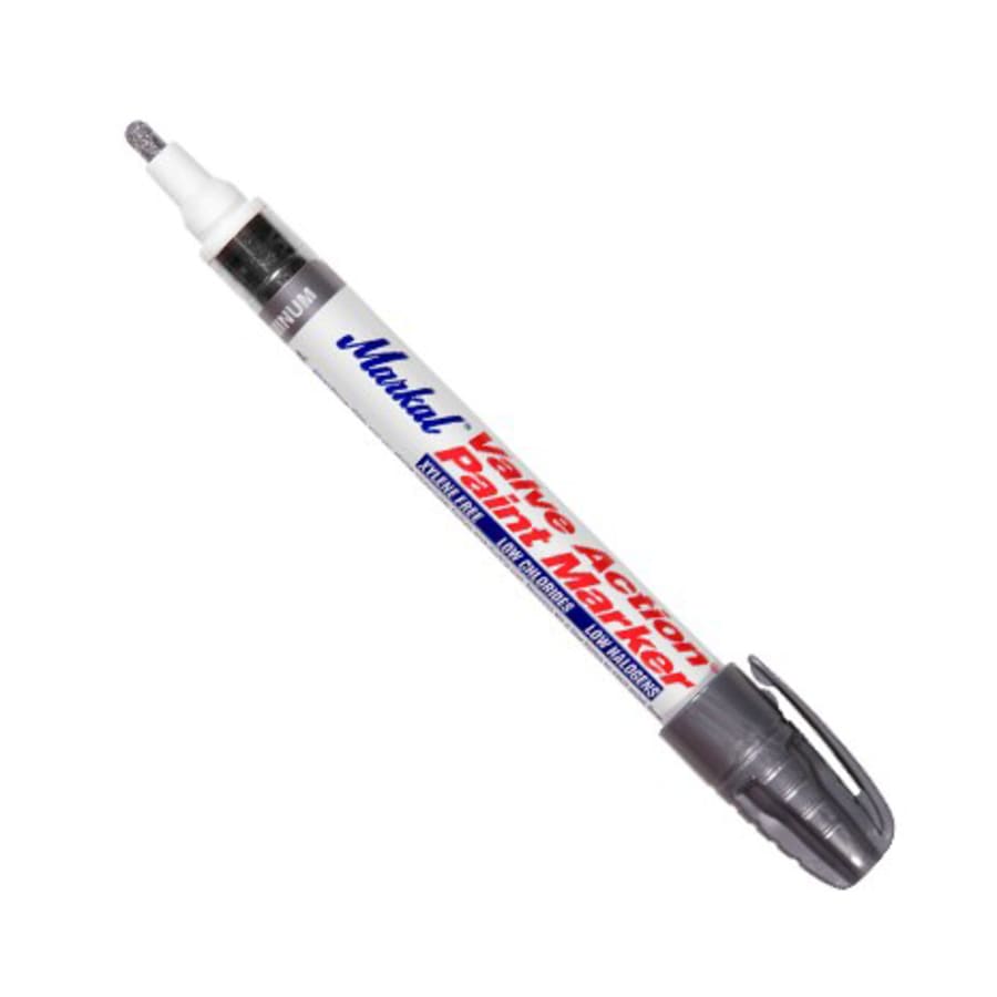 Markal Valve Action Paint Marker, Silver, 1/8", Medium - 96832