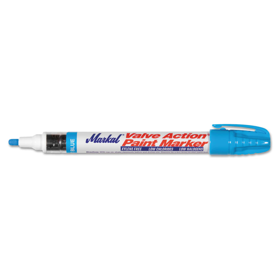 Markal Valve Action Paint Marker, Light Blue, 1/8", Medium - 96835