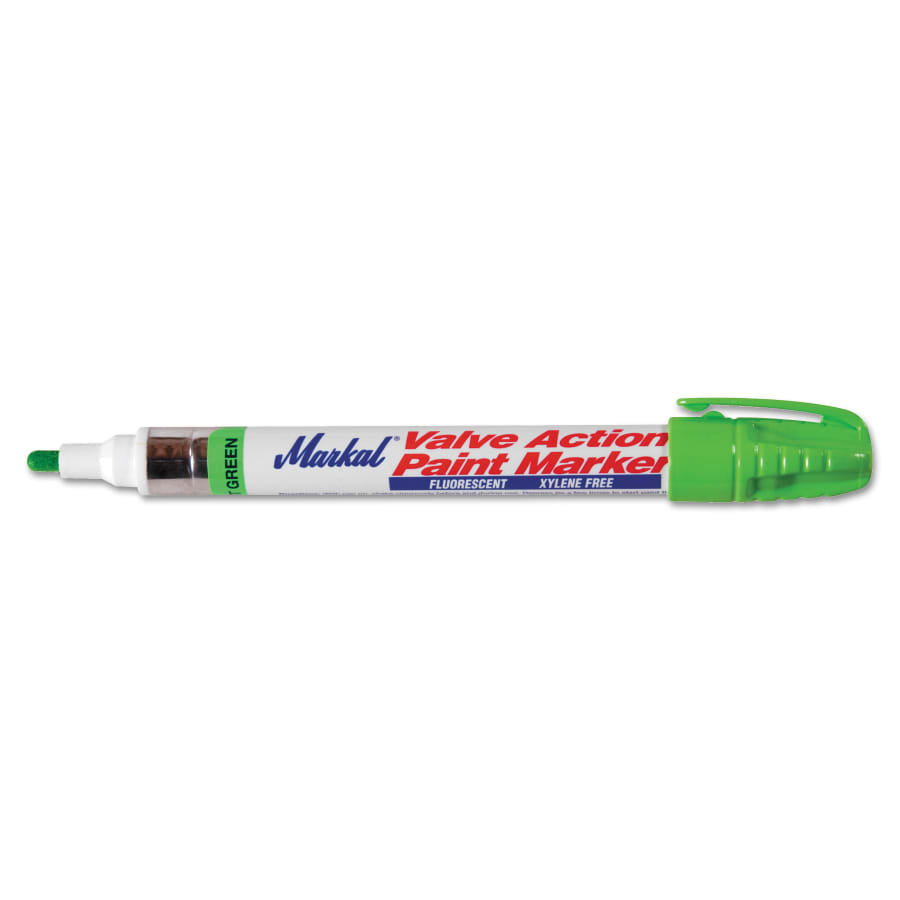 Markal Valve Action Paint Marker, Hi-Vis Green, 1/8", Medium - 97051