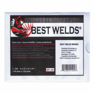 Best Welds 4-1/2" X 5-1/4" 70% CR-39 Cover Lens-10pk - 901-SP-35 protective welding cover lens pack display