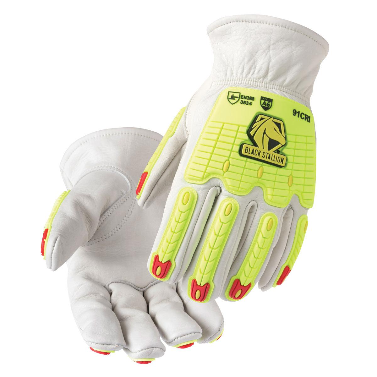 Baker's Gas Black Stallion A6 Cut & Impact Resistant Grain Cowhide Drivers Glove