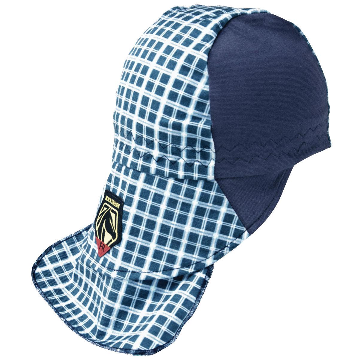Baker's Gas Black Stallion FR Cotton Welding Cap with Hidden Bill Extension - AH1730-BL