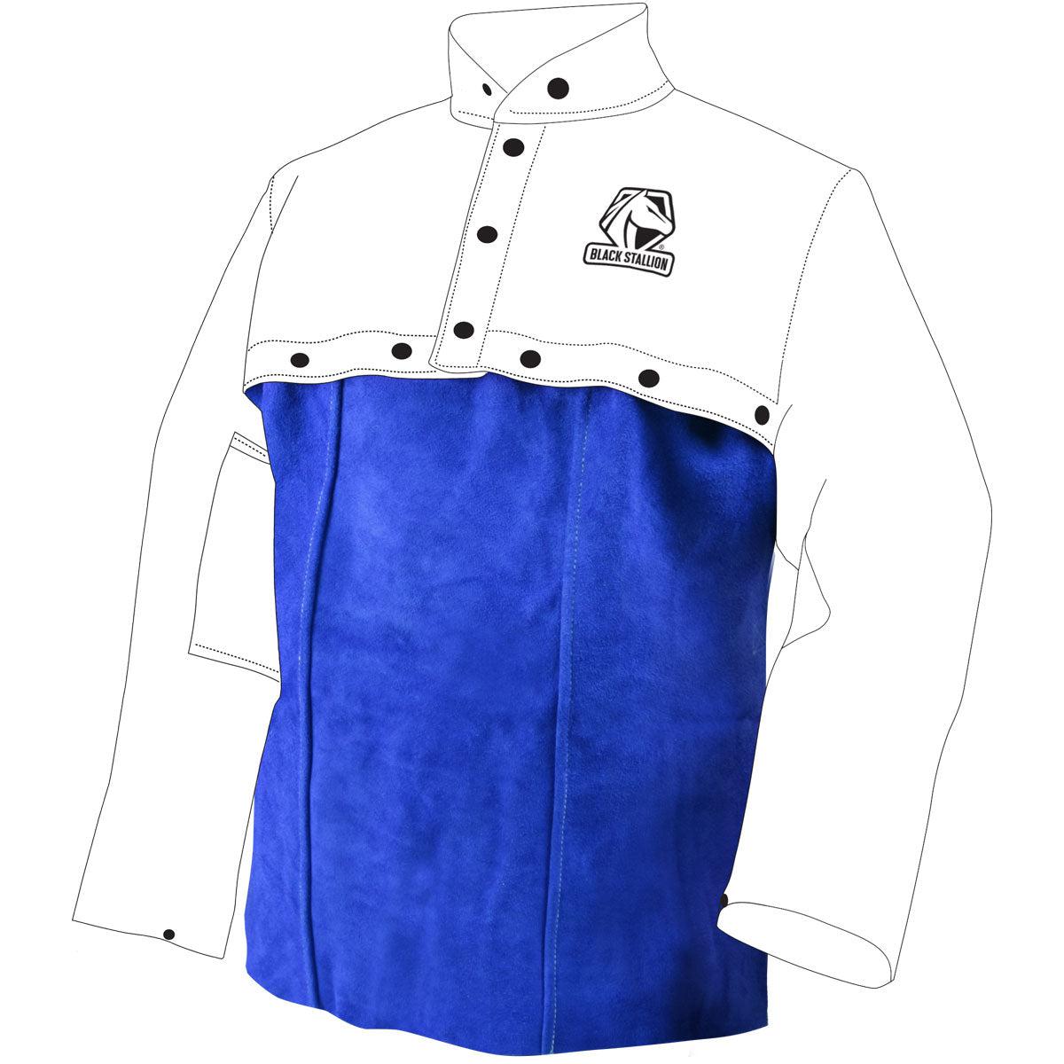 Baker's Gas Black Stallion Split Cowhide Leather Bib - AL1020-BL