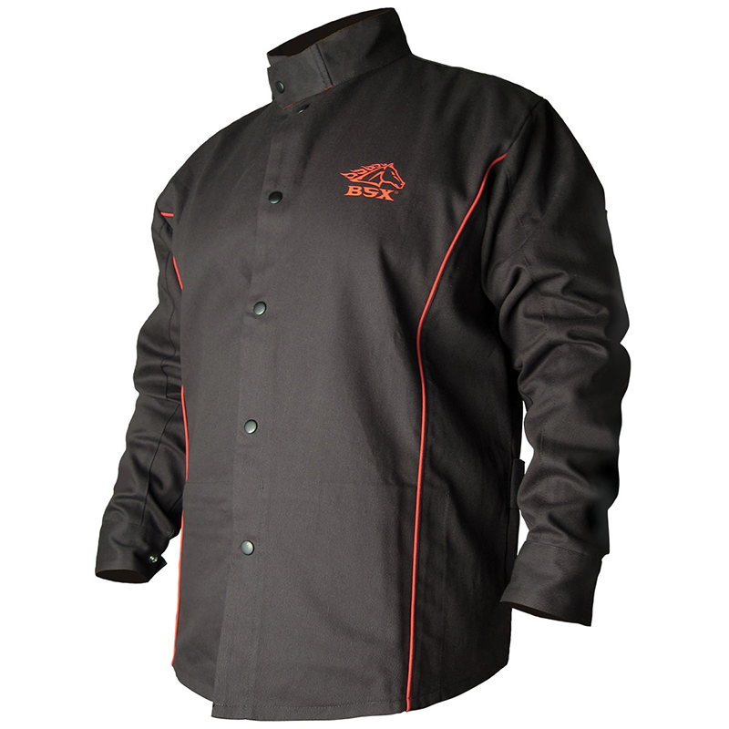 Baker's Gas Black Stallion Contoured FR Cotton Welding Jacket - B9C