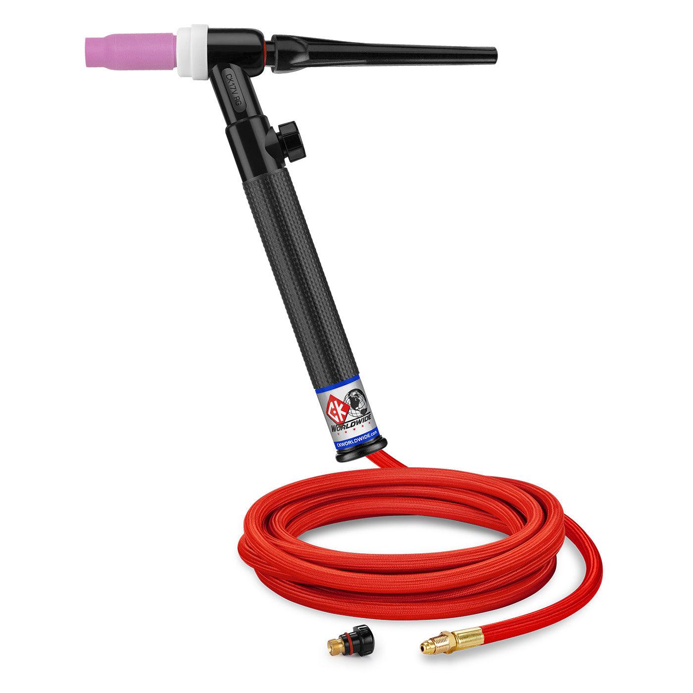 CK Worldwide 150A 17-Style Rigid Head TIG Torch w/ Valve and 12.5 ft lead