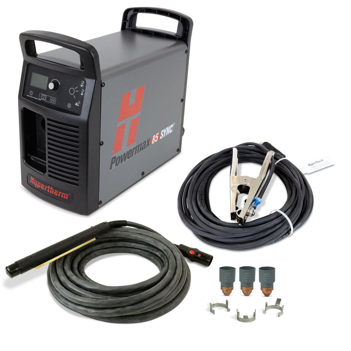 Hypertherm Powermax 85 SYNC system, 200-600V 1/3-PH, CSA, CPC & Serial Ports, 180 Degree 35' Machine Torch - 087218