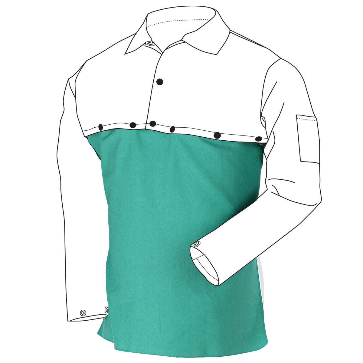 Baker's Gas Black Stallion Flame-Resistant Cotton Bib, 20" Length - F9-20B
