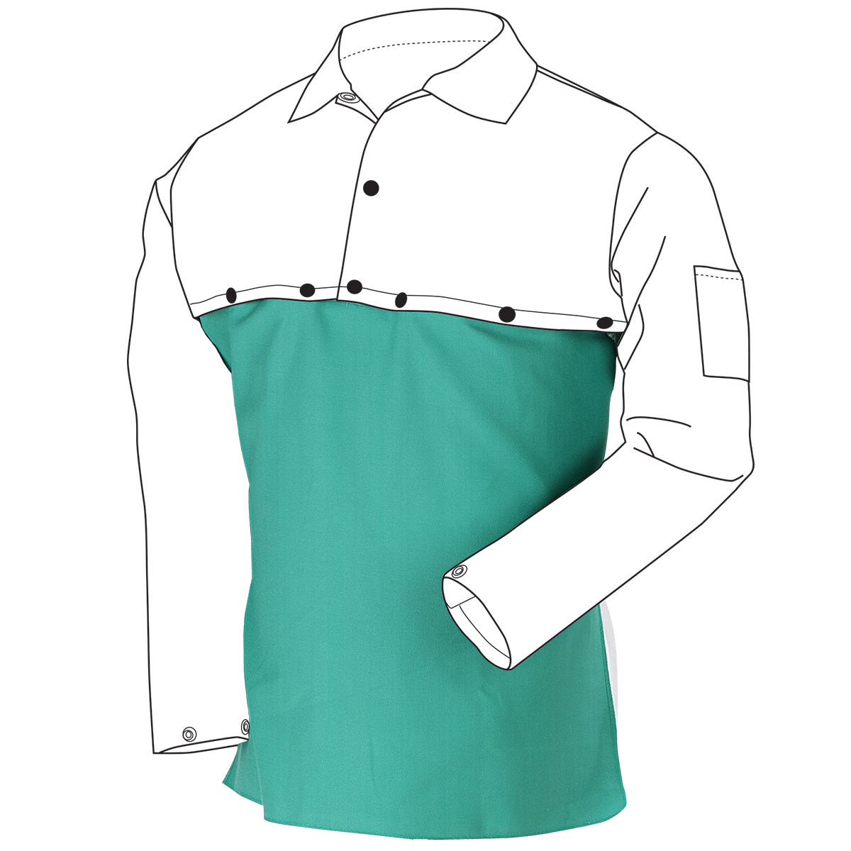Baker's Gas Black Stallion Flame-Resistant Cotton Bib, 24" Length - F9-24B