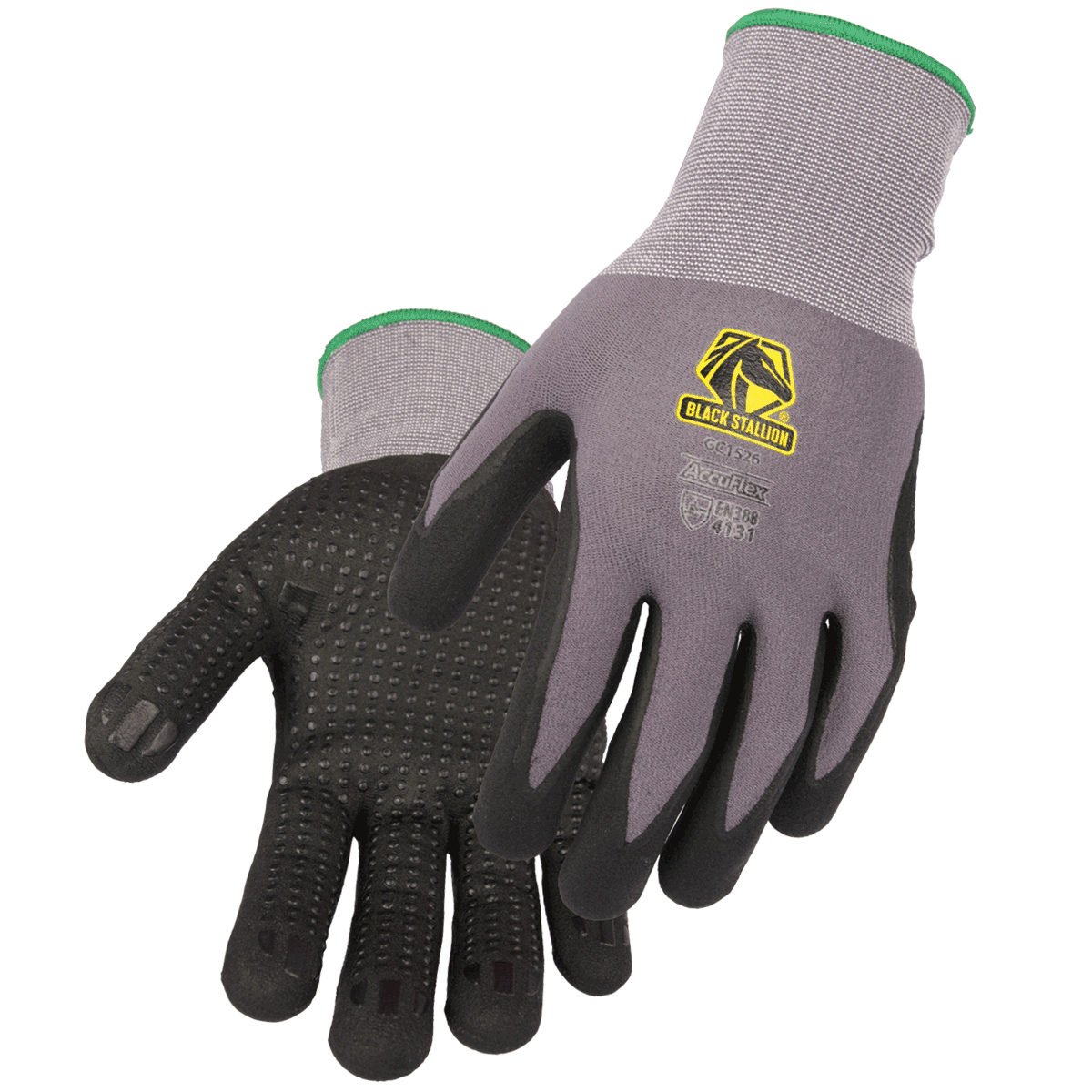 Baker's Gas Black Stallion AccuFlex Nitrile Micro-Foam Dot Grip Knit Gloves