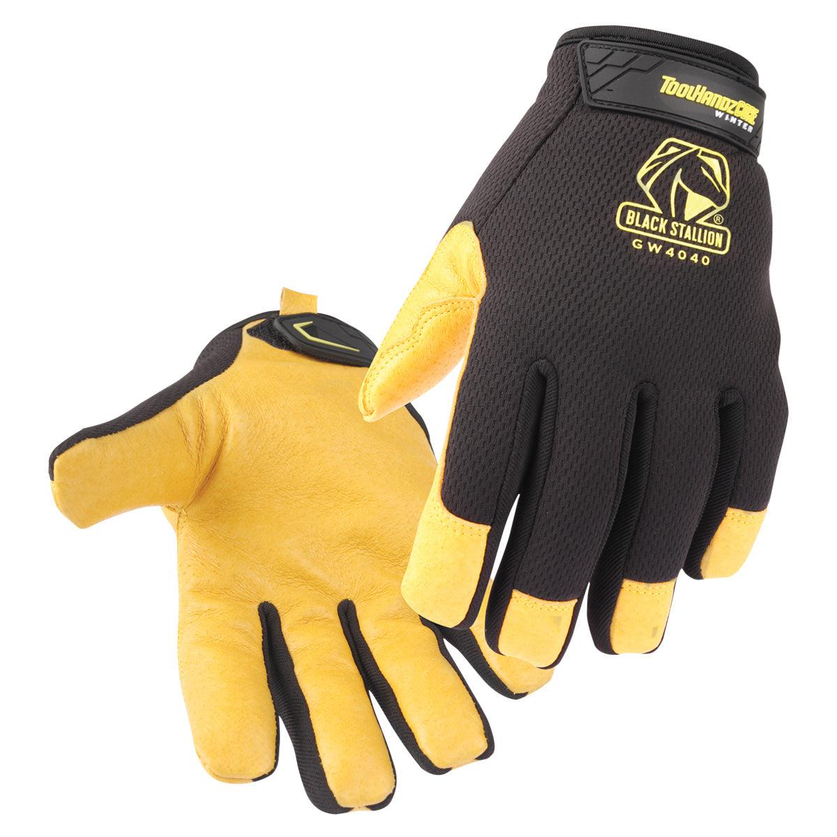 Baker's Gas Black Stallion ToolHandz Core Pig Grain Leather Palm Winter Mechanics Gloves