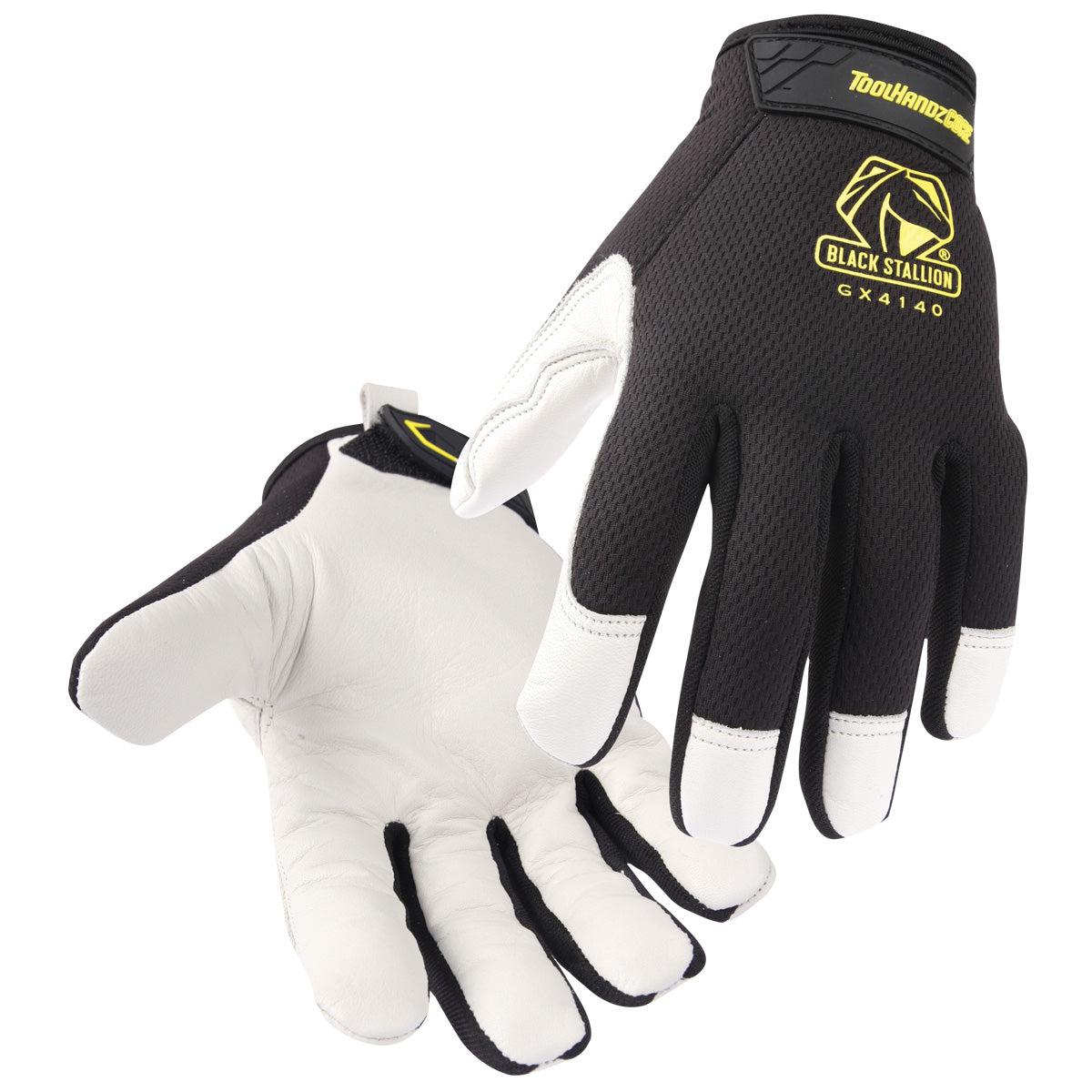 Baker's Gas Black Stallion ToolHandz CORE Cow Grain Palm Mechanics Glove