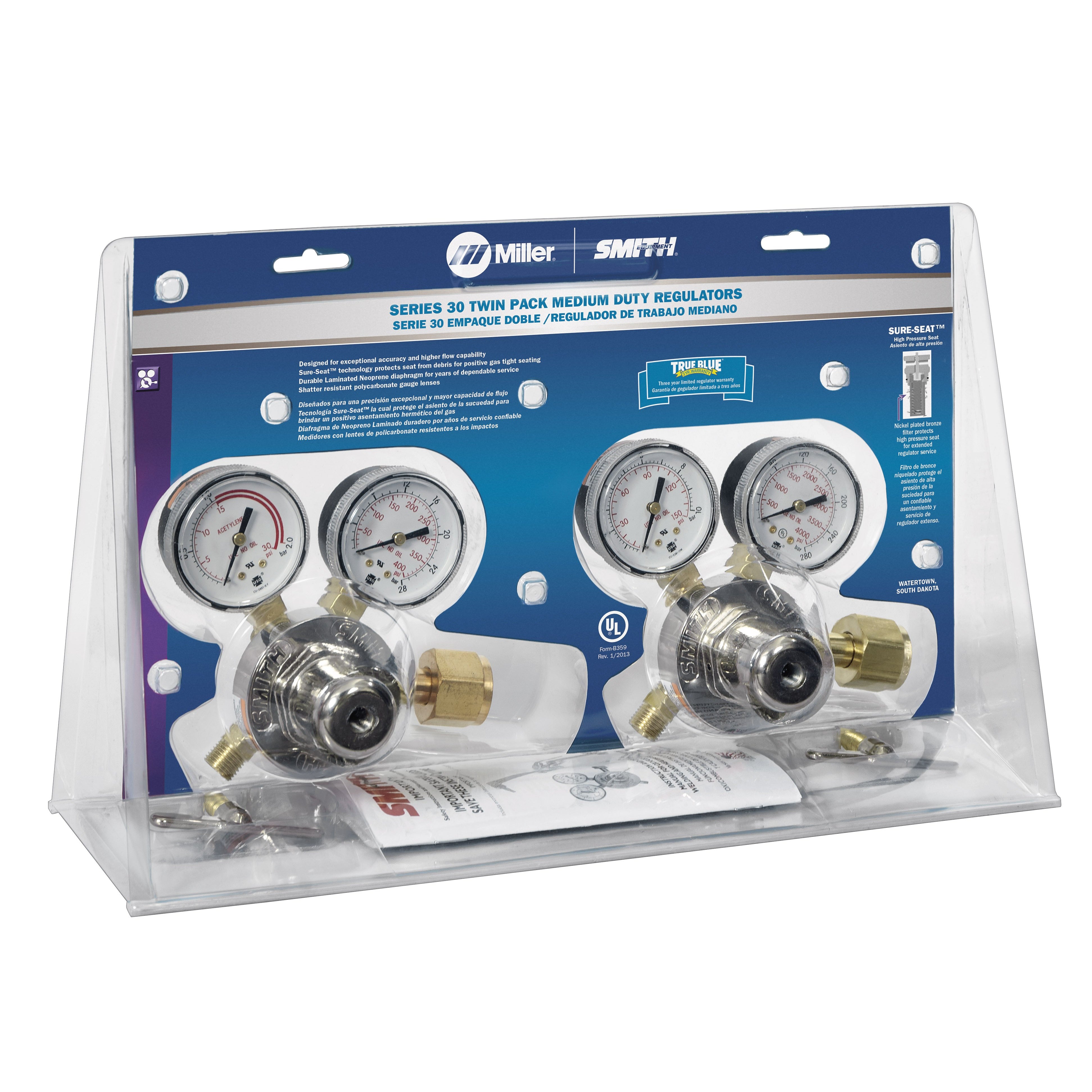 Smith 30 Series Oxygen & Acetylene Regulator Pack (CGA 540/300) - HTP5