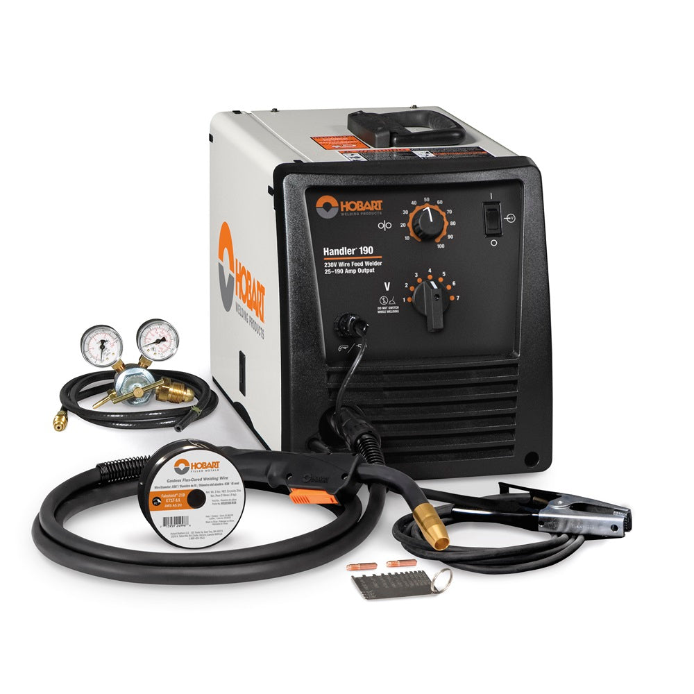 Hobart Handler 190 MIG Welder with MIG gun and ground clamp