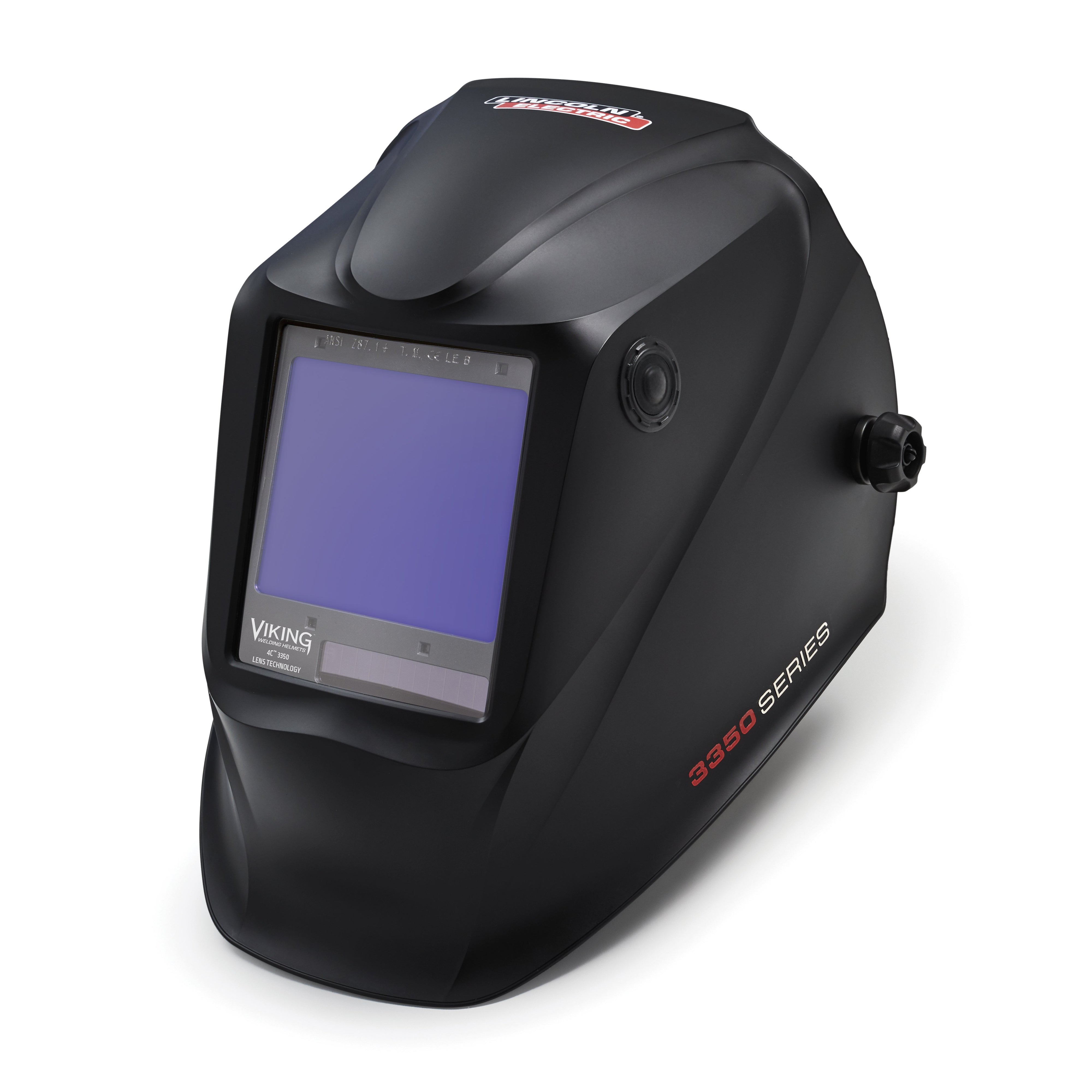 Viking 3350 4C Welding Helmet Matte Black from an angle K3034-4