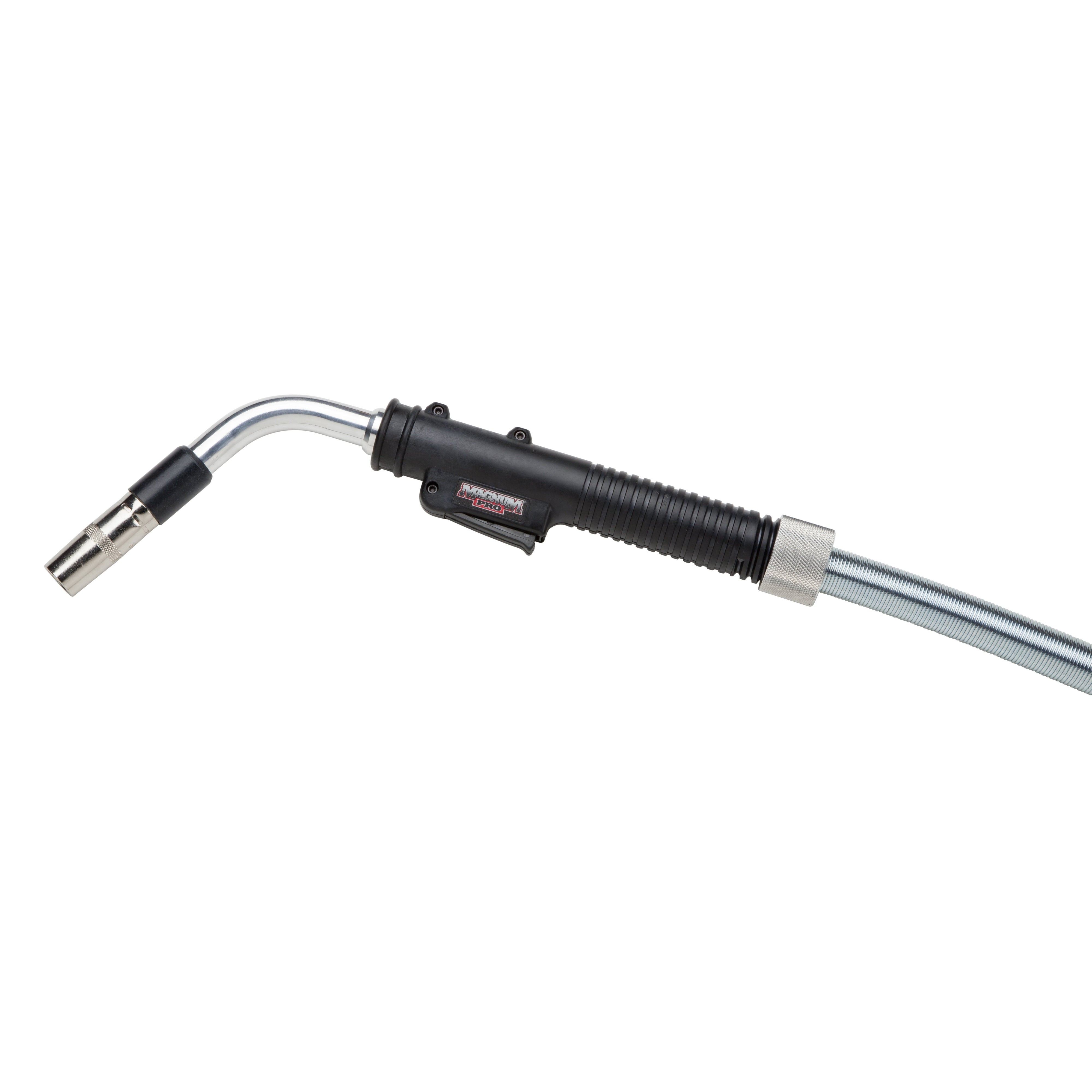 Lincoln Magnum Pro 350 Dual Procedure Welding Gun, 15 ft. Cable - K3131-2 with ergonomic handle and metal nozzle
