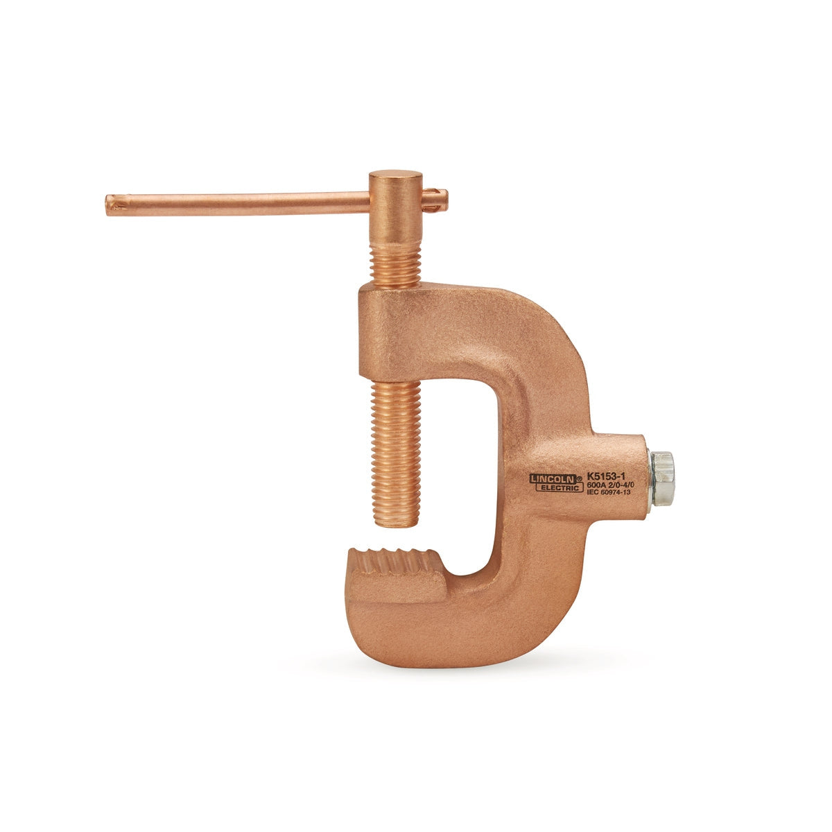 Baker's Gas Lincoln Heavy-Duty 600A copper alloy Ground Clamp upright
