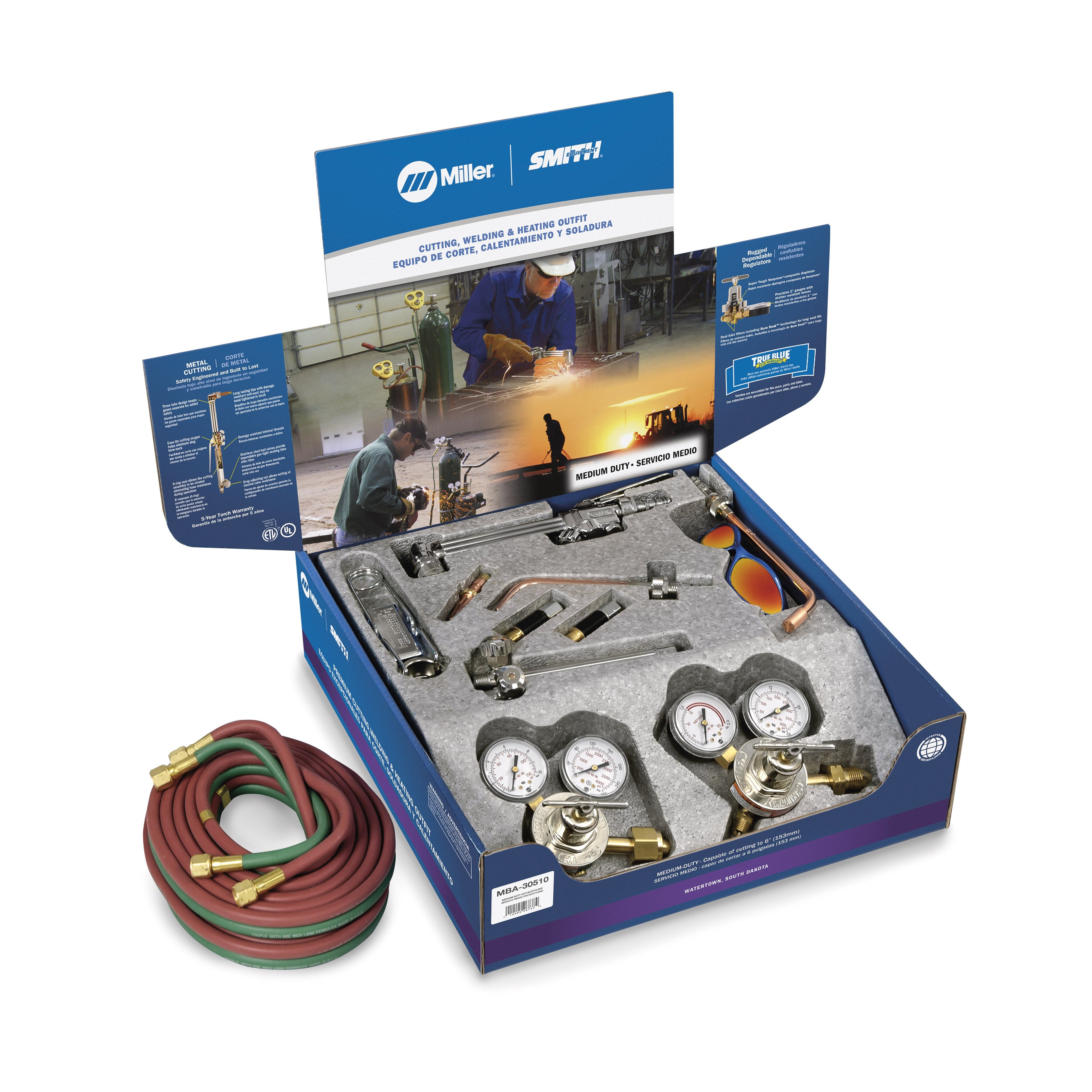 Smith Med Duty Cutting Welding & Heating Outfit, CGA 510 - MBA-30510