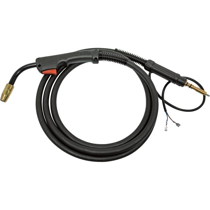 Miller HR100 .030-.035 2 Spade MIG Gun Replacement - 285033 with flexible hose and ergonomic handle design