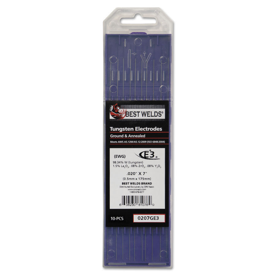 Baker's Gas Best Welds E3 Tungsten Electrodes in .020 diameter