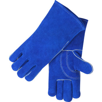 Black Stallion Value Split Cowhide Stick Welding Glove front and back