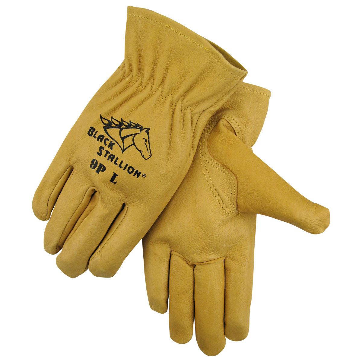 Baker's Gas Black Stallion Quality Grain Pigskin Driving Gloves