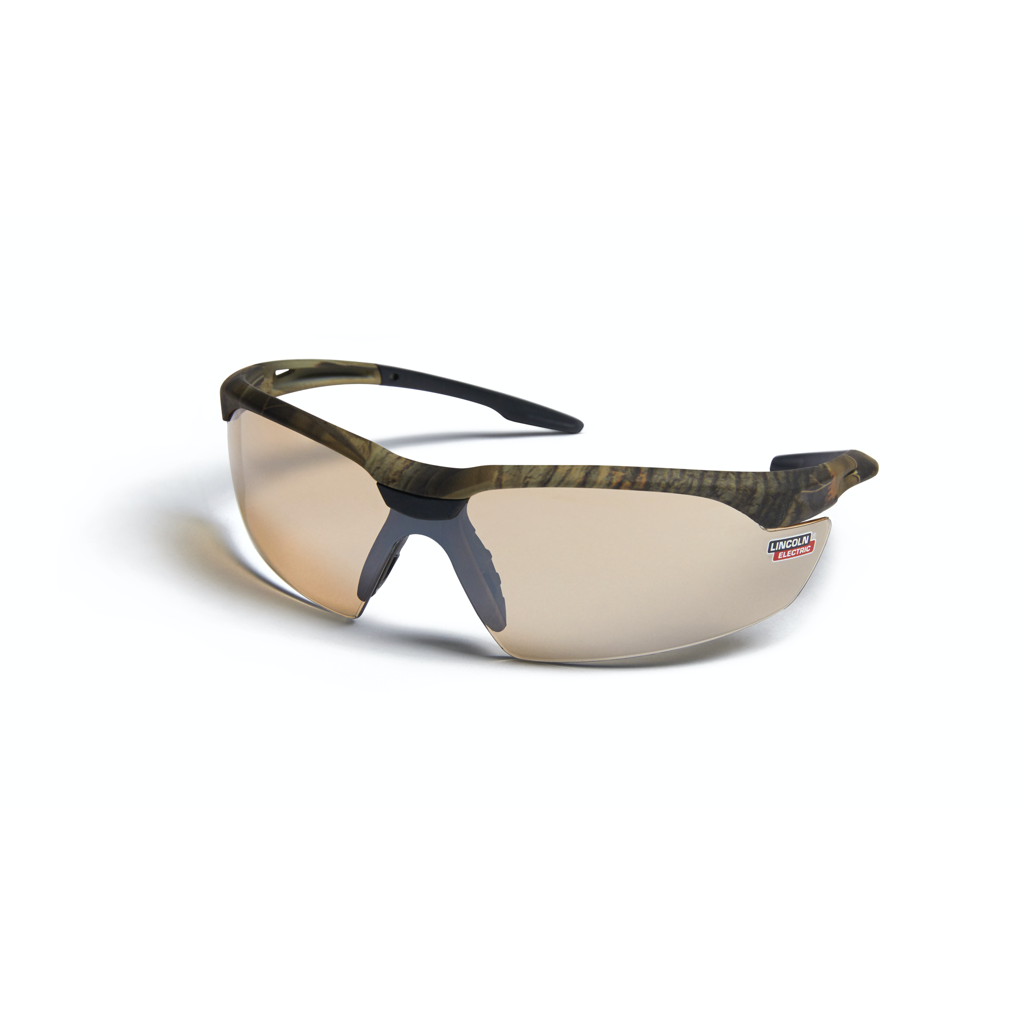 Baker's Gas Lincoln Axilux Traditional Camo Safety Glasses- Bronze Anti-Fog/Scratch Lens - K4677-1