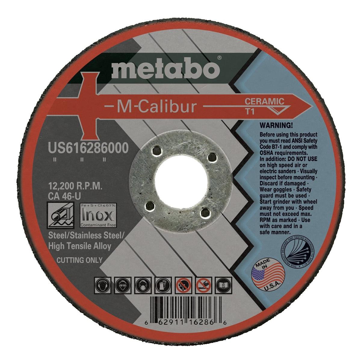 Metabo M-Calibur Ceramic Cutting Wheels, 5" x 7/8", 25/pk