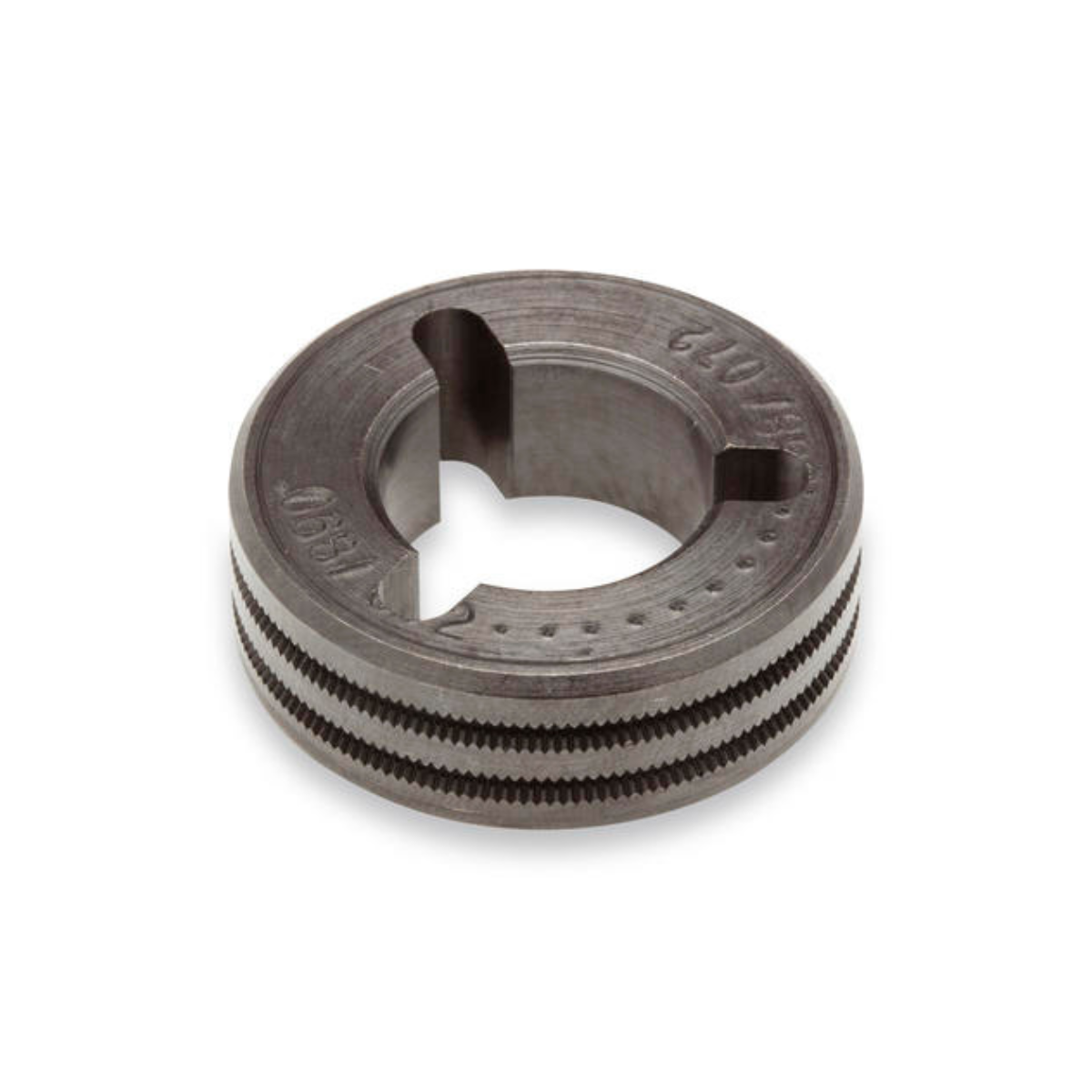 Miller Drive Roll .035 VK Groove Single Roll - 132958 metal grooved round component for welding equipment