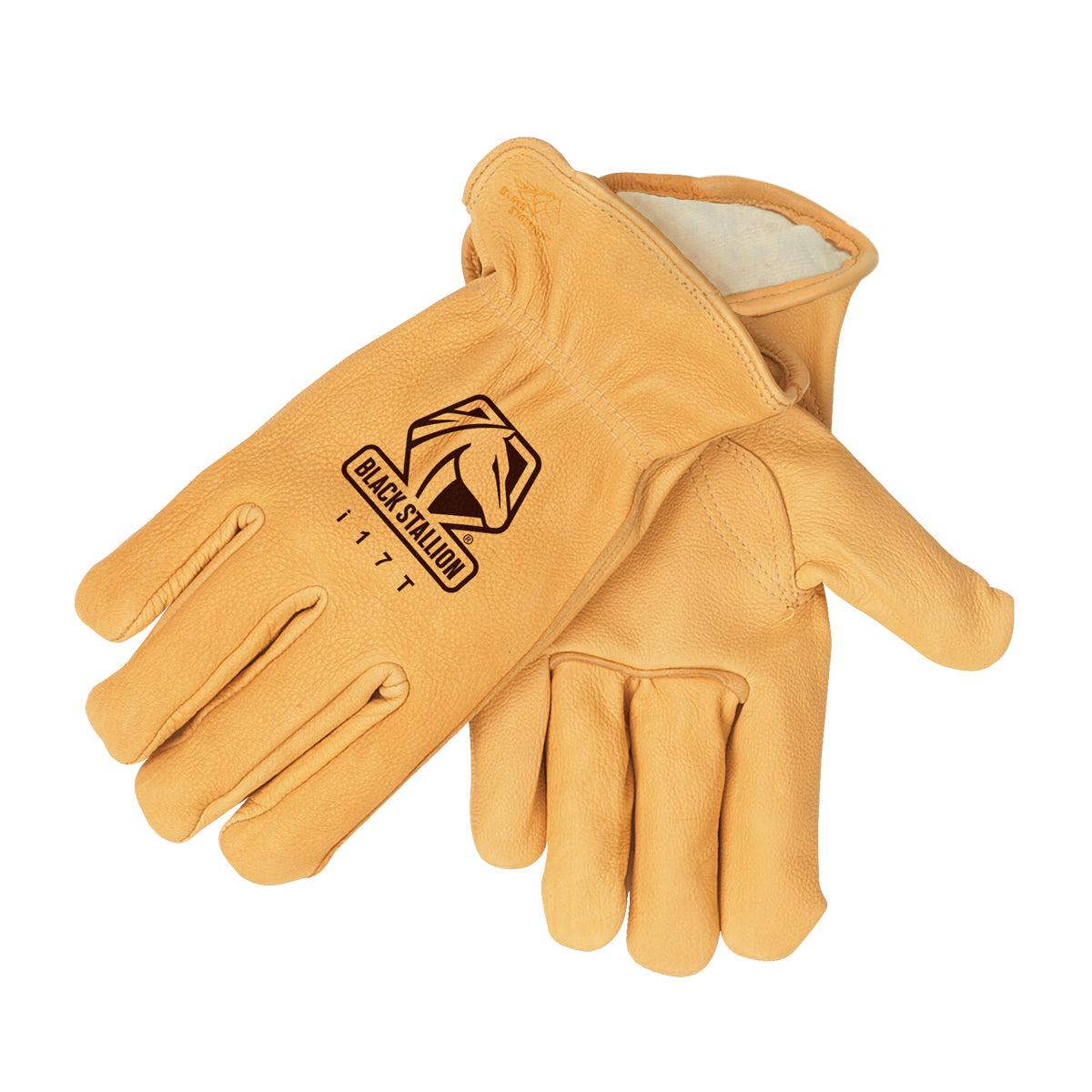 Baker's Gas Black Stallion i17T - Deerskin Thinsulate Lined Driving Gloves - i17T